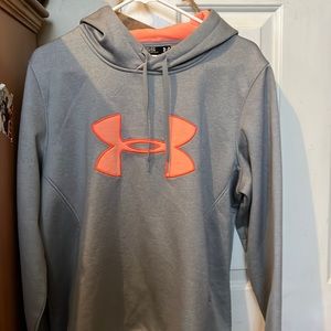 Under armor gray xl ladies hooded sweat shirt